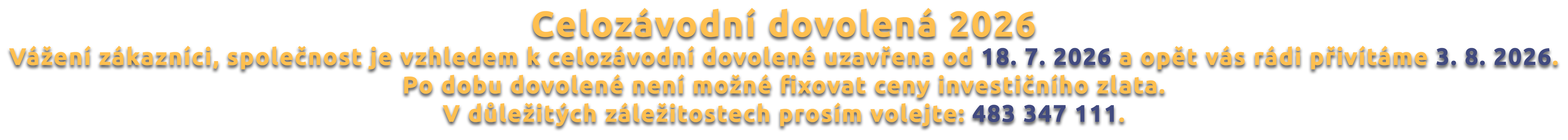 Celoz�vodn� dovolen� 2026